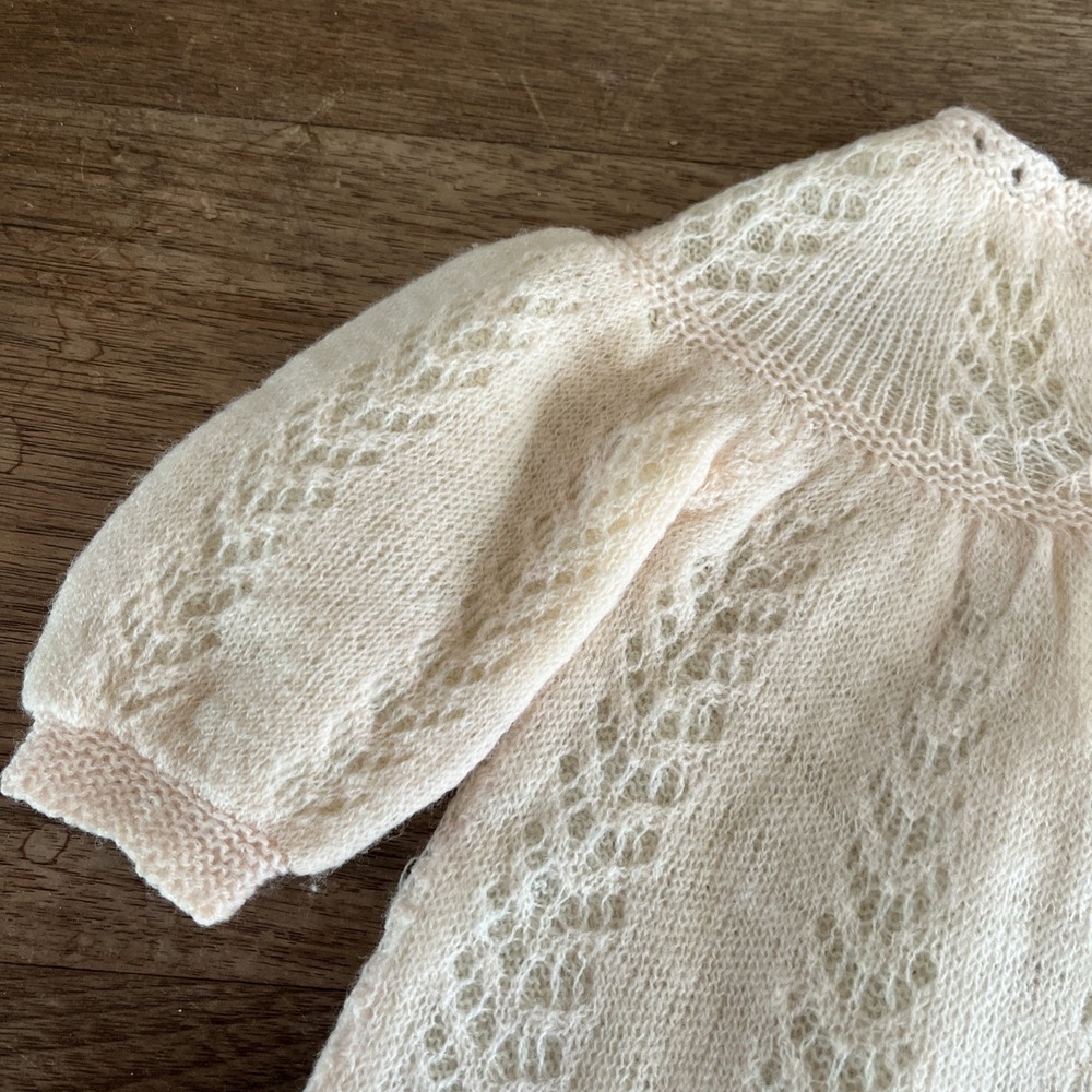 Fawn Fashions Girls Handmade‎ Blouse, Julius Berger Wool Thin Lace Sweater 3-6m - Picture 13 of 16
